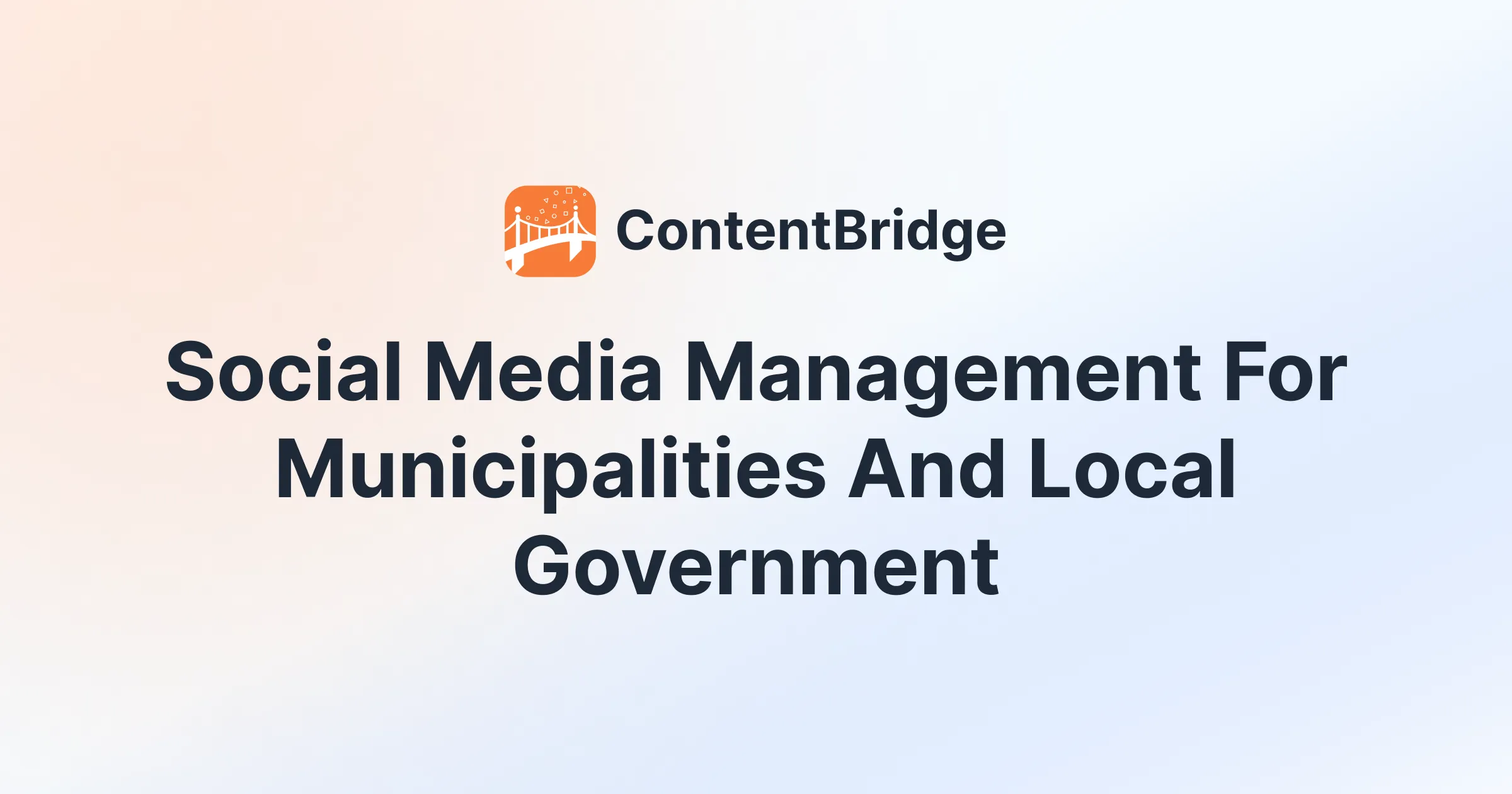 Social media management for municipalities and local government