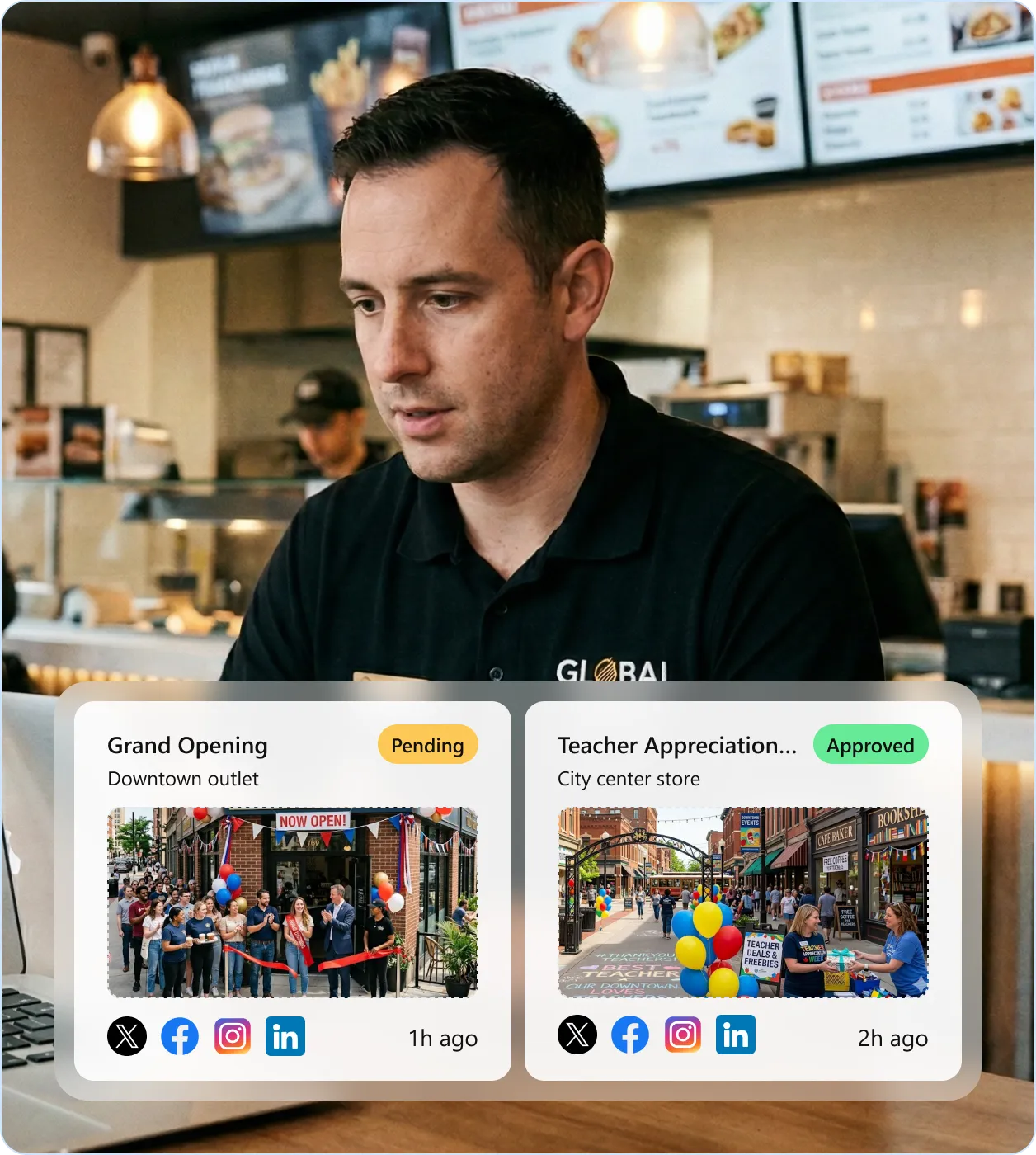 Social media management for franchises