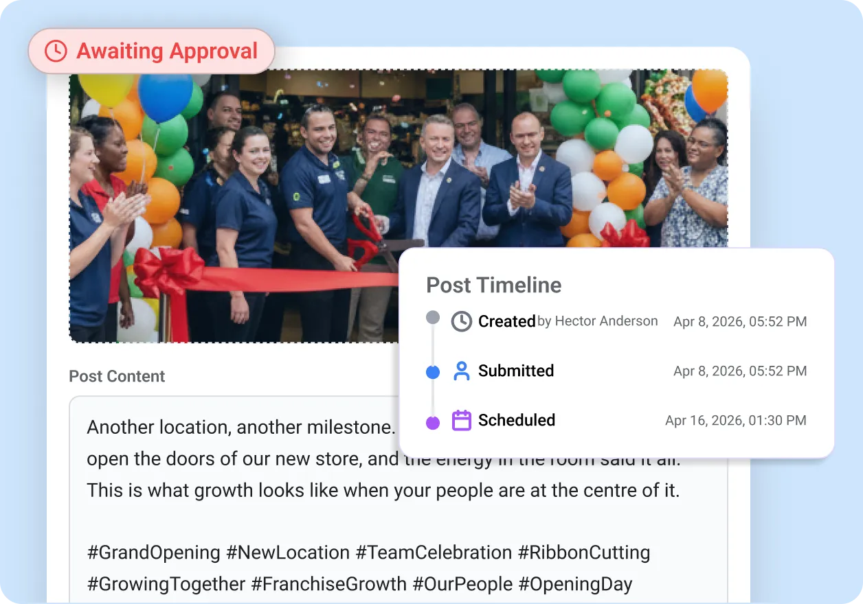 Submit for approval with the schedule locked in