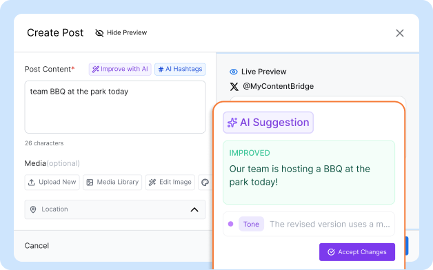 Write anything and let AI rewrite it